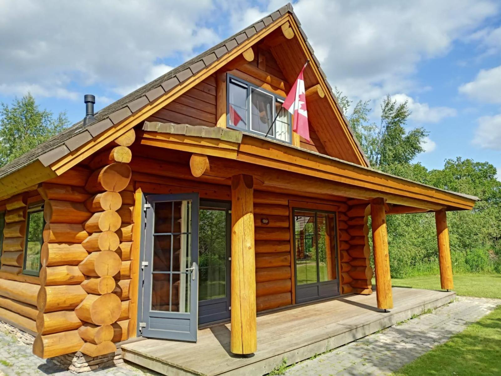 Unieke Houten Villa Met Sauna In Twente - 6P Den Ham Exteriör bild